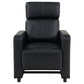 Black Upholstered Push-Back Recliner