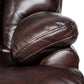 LYS Genuine leather Chocolate Brown 38.5 Width Zero Gravity Power Recliner with Power Headrest (Sofa)