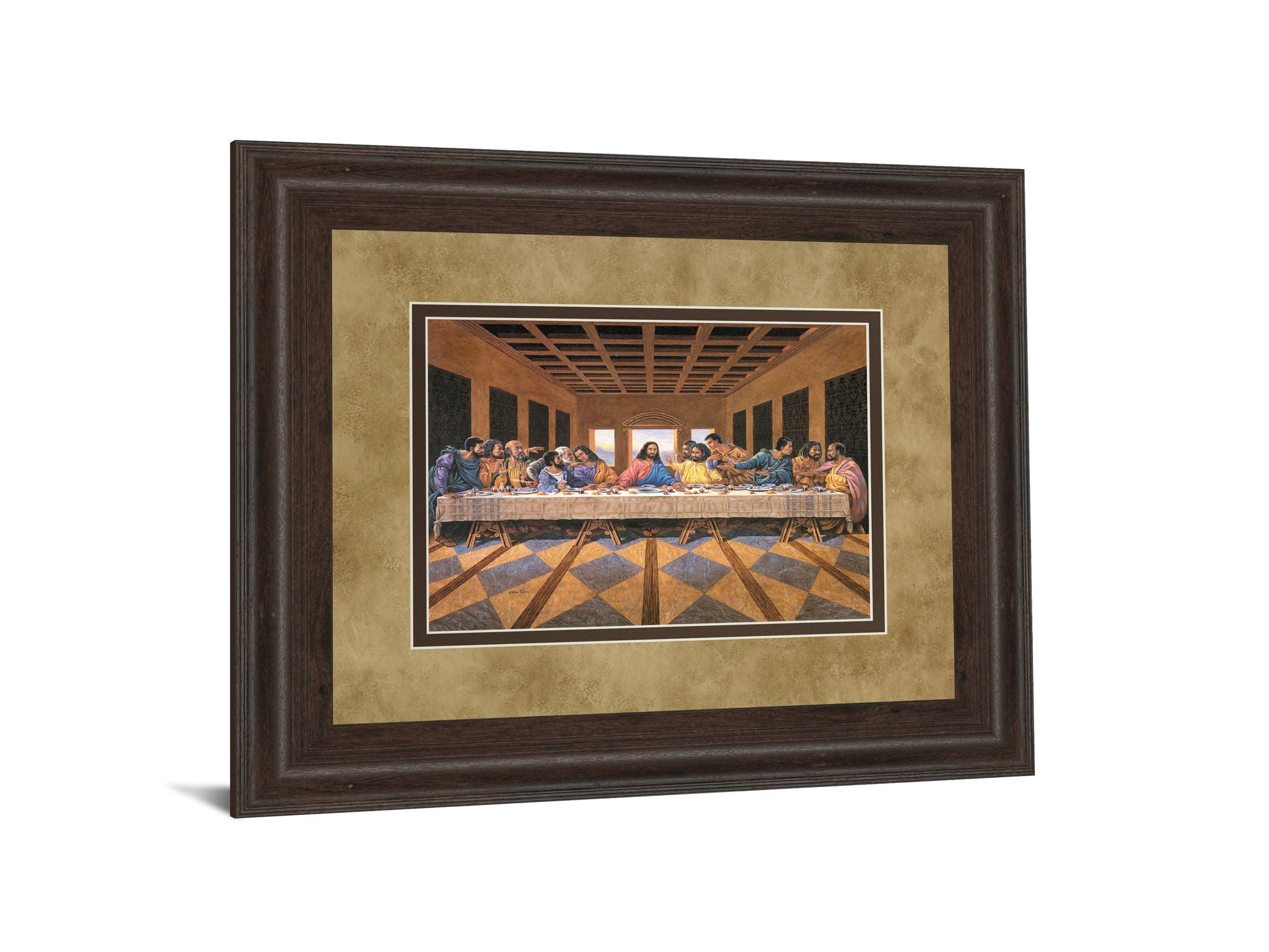 Last Supper (African American) - Framed Print Wall Art - Light Brown