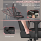 BestOffice PC Gaming Chair Ergonomic Office Chair Desk Chair with Lumbar Support Flip Up Arms Headrest PU Leather Executive High Back Computer Chair for Adults Women Men (PU Black)