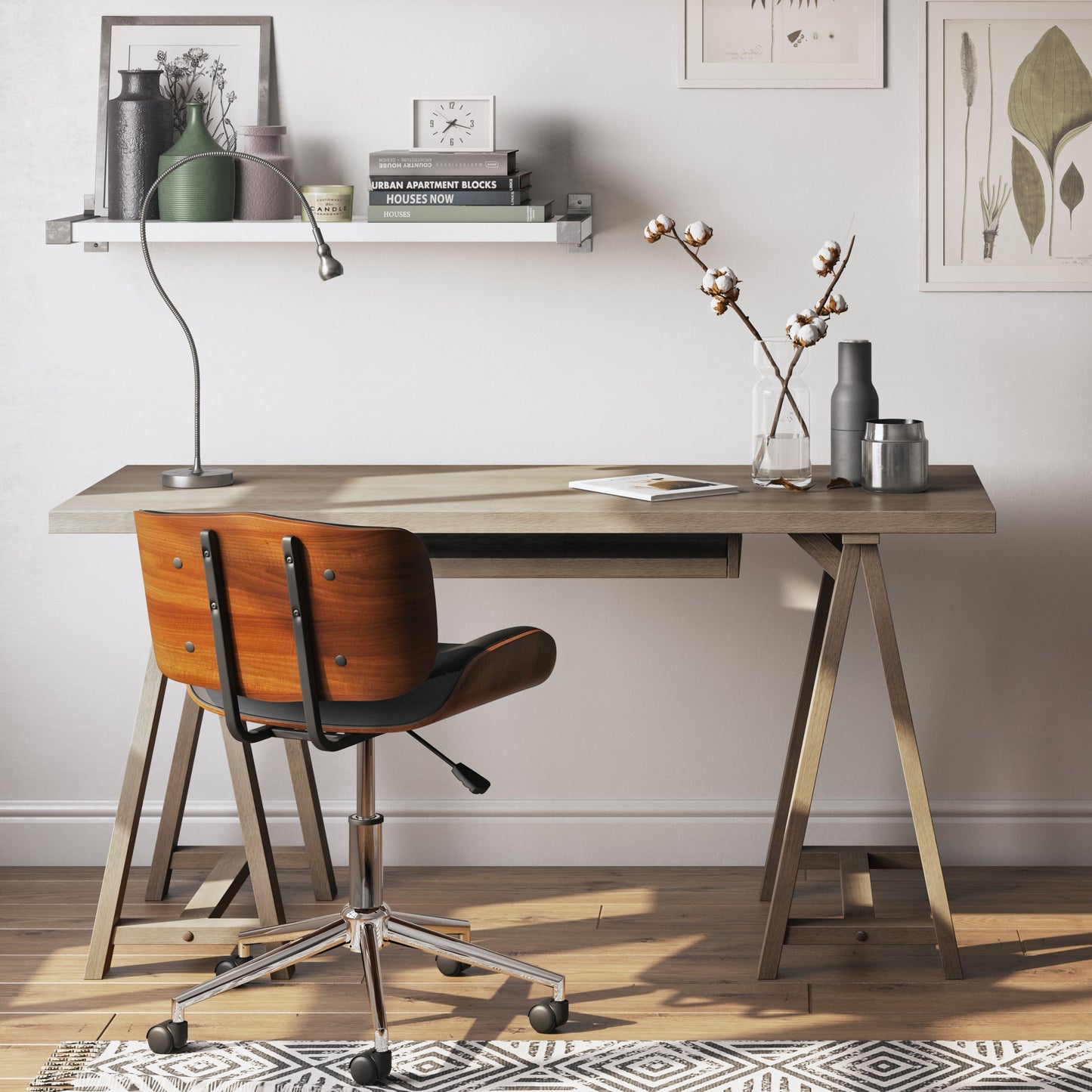 Sawhorse - Desk - Farmhouse Grey