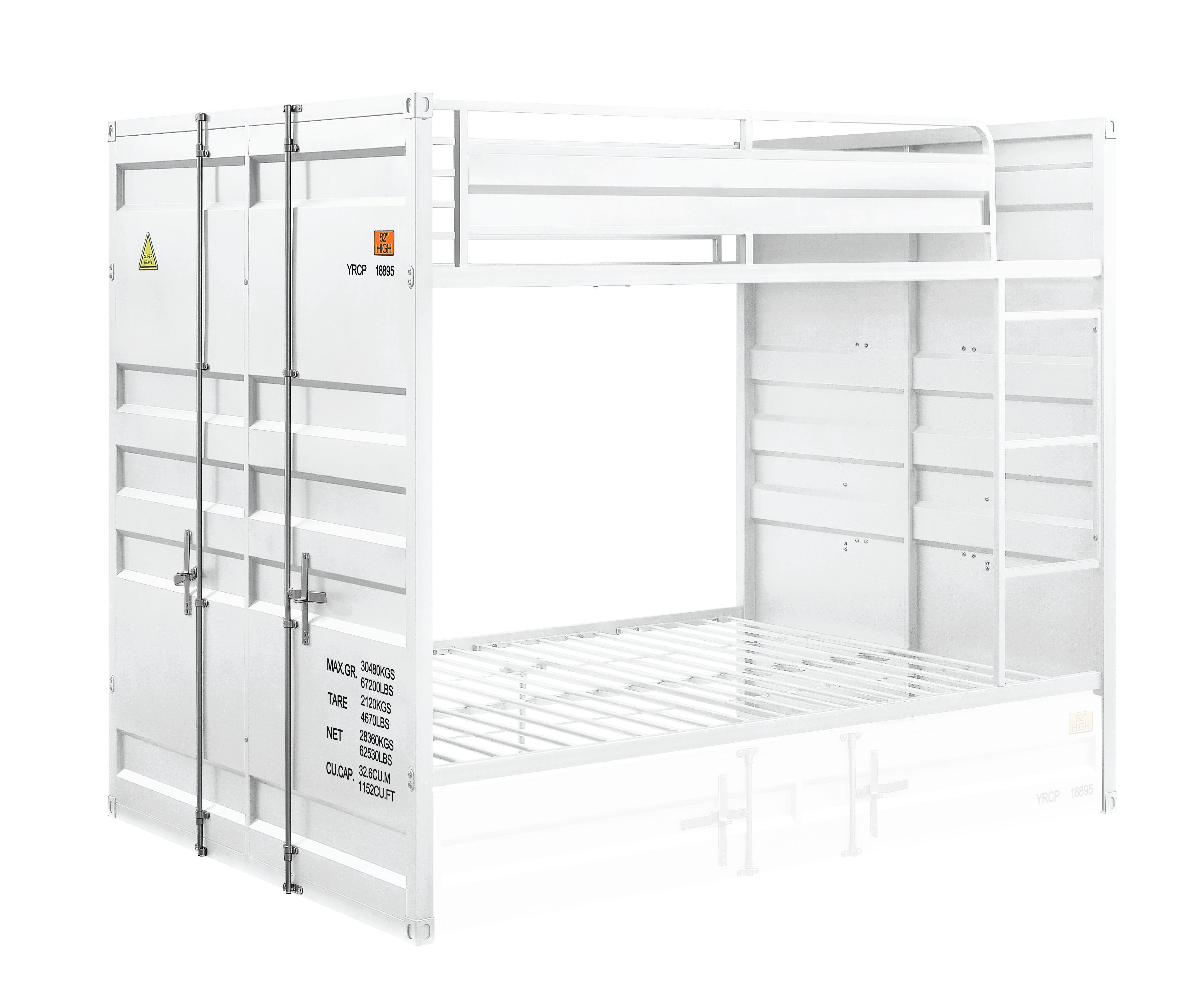 Cargo - Full Bunk Bed With Trundle - White