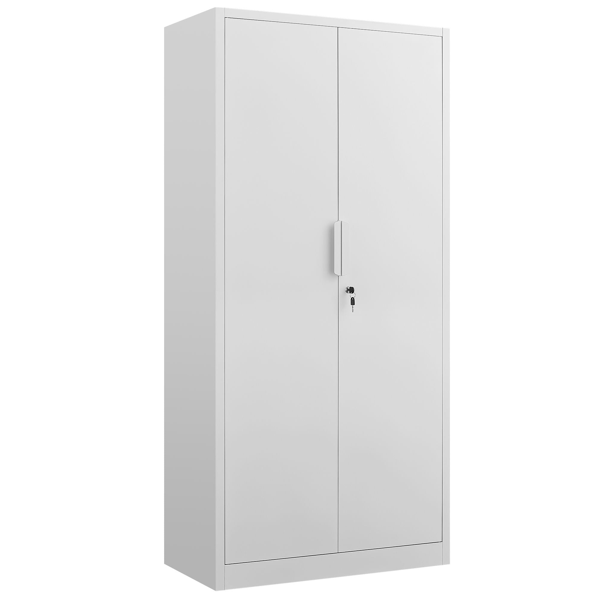 2 Door File Cabinet With Lock, 4 Adjustable Shelves, Heavy-Duty