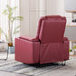 PU Material With Cup Hold Storage USB Recliner,Red