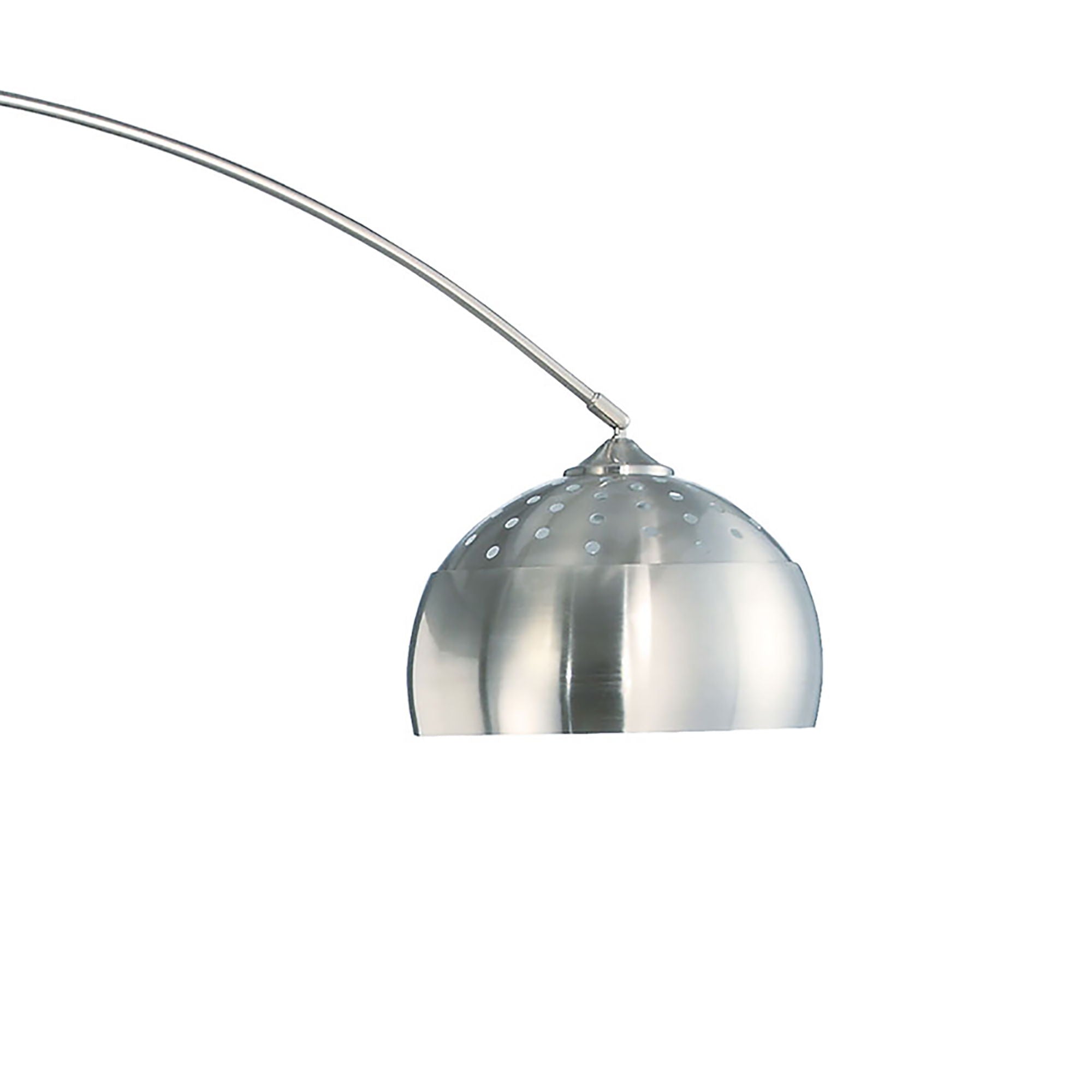 Krester - Dome Shade Arc Floor Lamp - Chrome