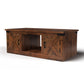 Bridgevine Home Farmhouse 48 inch Coffee Table, No Assembly Required, Aged Whiskey Finish