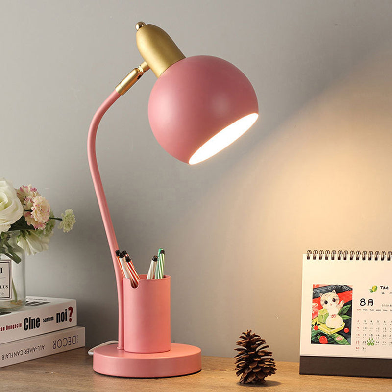 Nordic Plug-In Creative Pen Holder Desk Lamp Eye Protection Desk Student Dormitory Bedroom Ins Girl Bedside Lamp