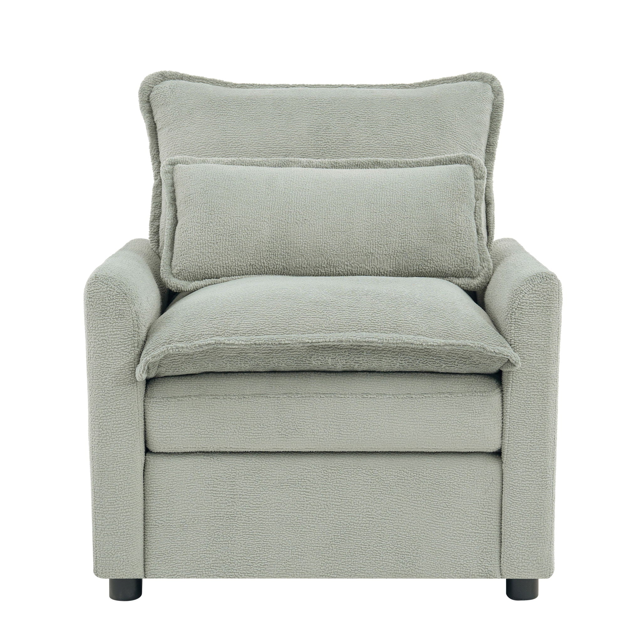 Modern Single Seat Accent Chair With Side Storage Pockets