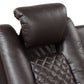 Benz LED & Power Recliner Chair Made With Faux Leather in Brown