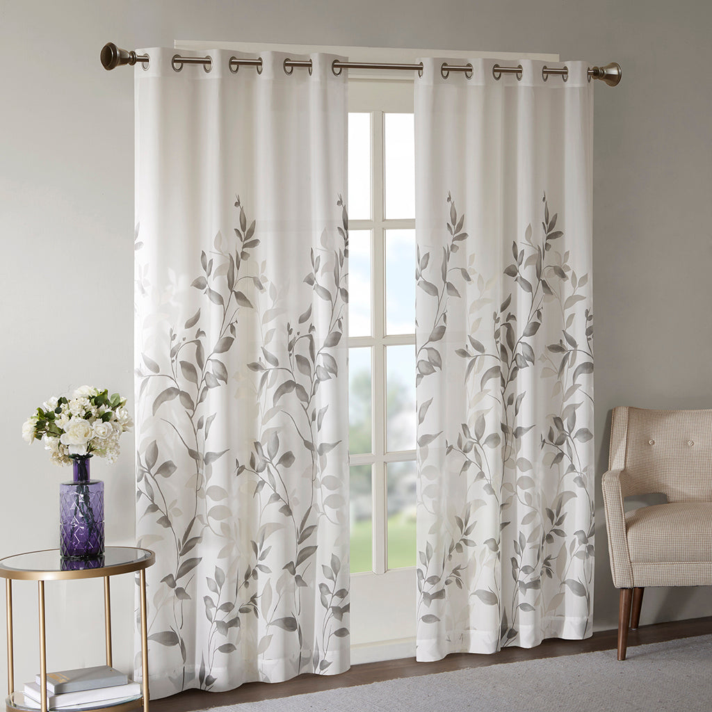 Burnout Printed Curtain Panel