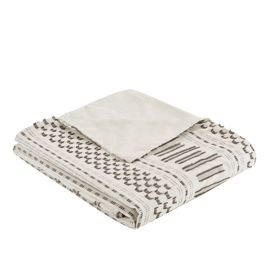 Rhea - Duvet Cover Mini Set - Ivory / Charcoal