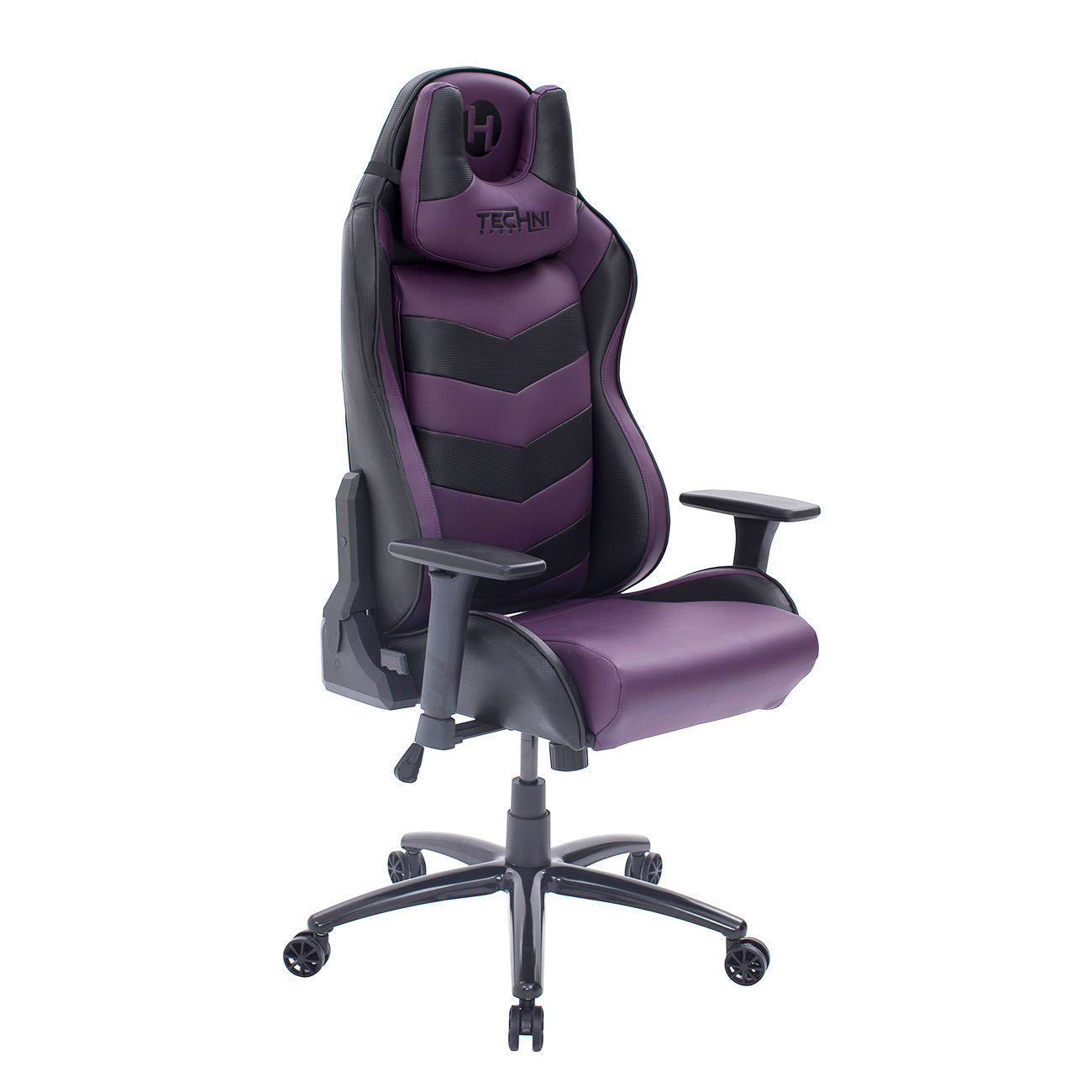 Techni Sport TS-61 Ergonomic High Back Racer Style Video Gaming Chair, Purple/Black