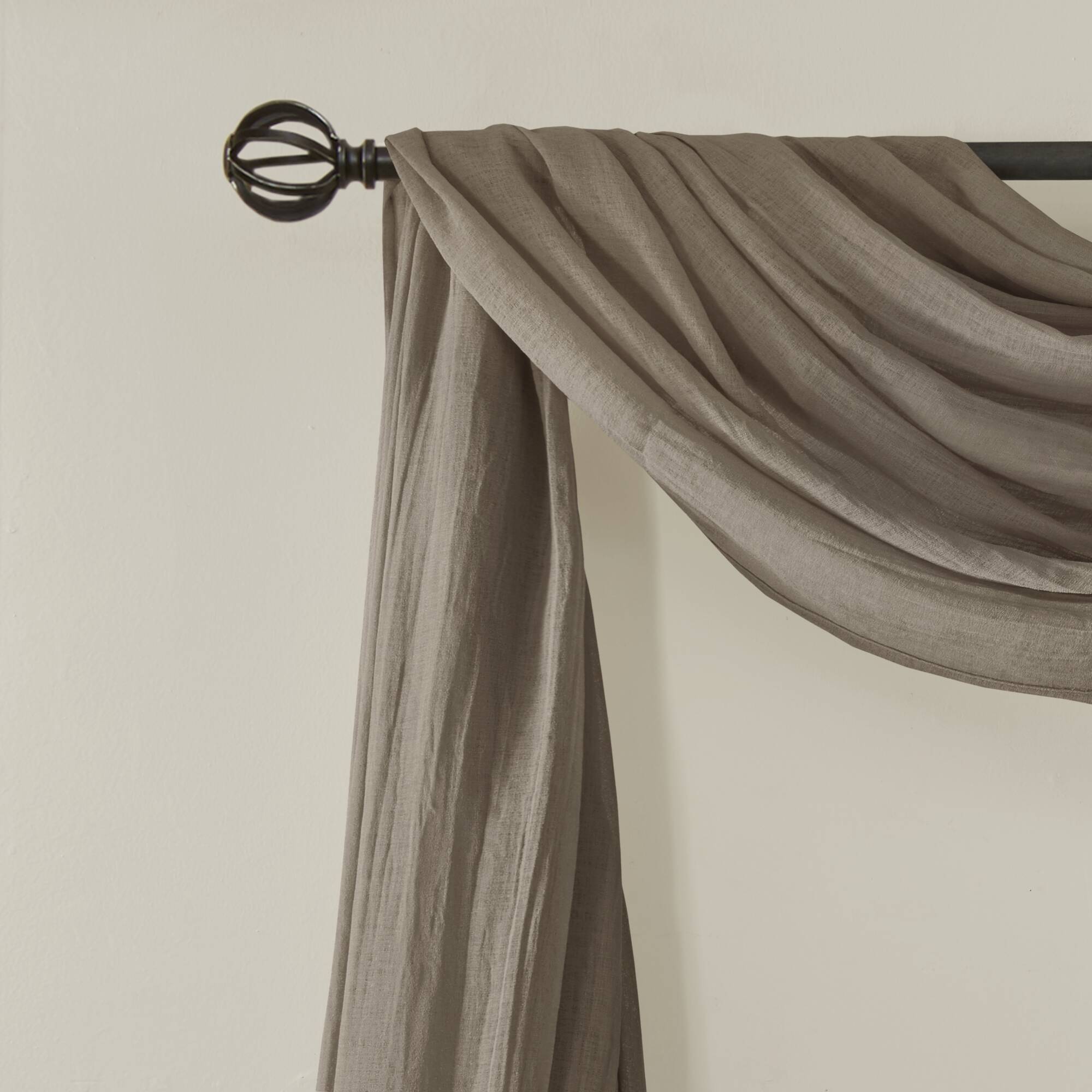 Harper - Solid Crushed Scarf Sheer - Taupe
