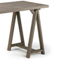 Sawhorse - Writing Desk - Distressed Grey