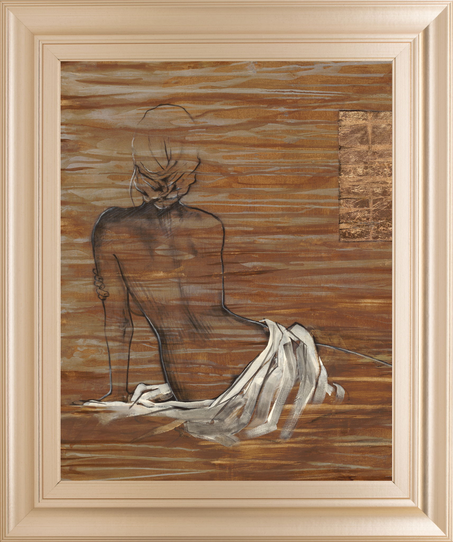 Maya By Saro - Framed Print Wall Art - Light Brown