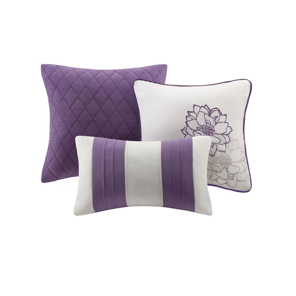 Lola - Queen Comforter Set - Purple
