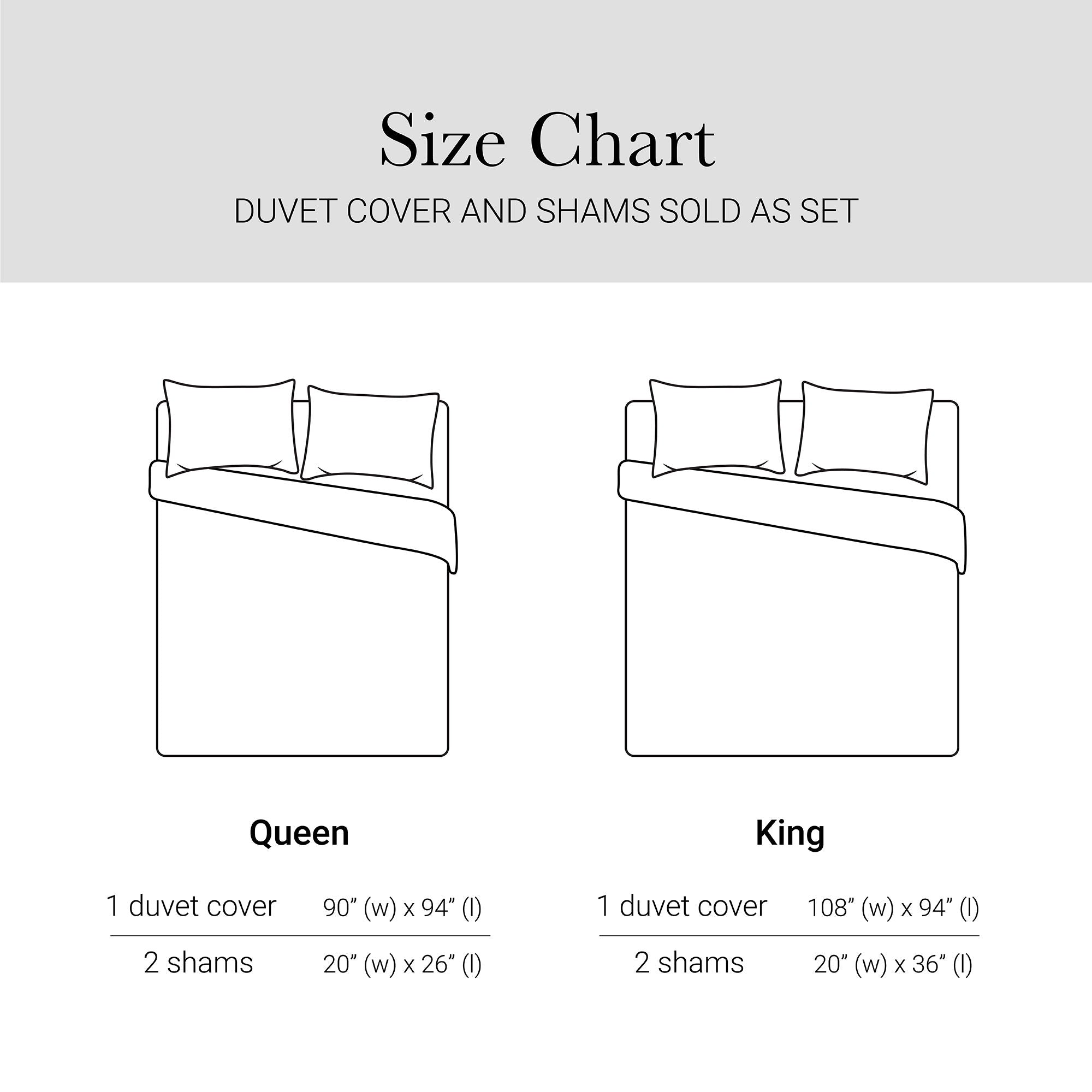 Linen Blend - Full/Queen Duvet Cover Set - White/Gray