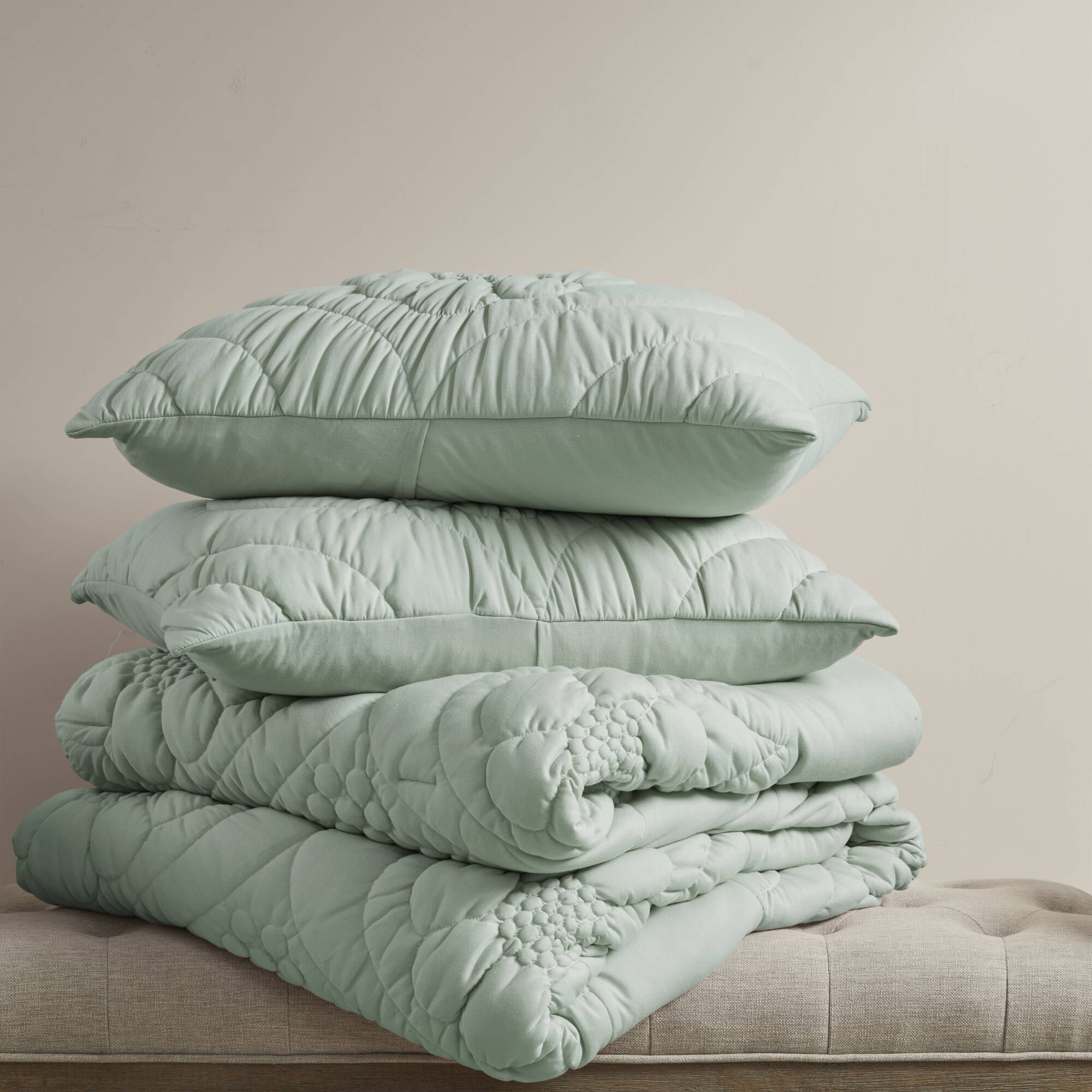 Elise - Full/Queen Comforter Set - Sage