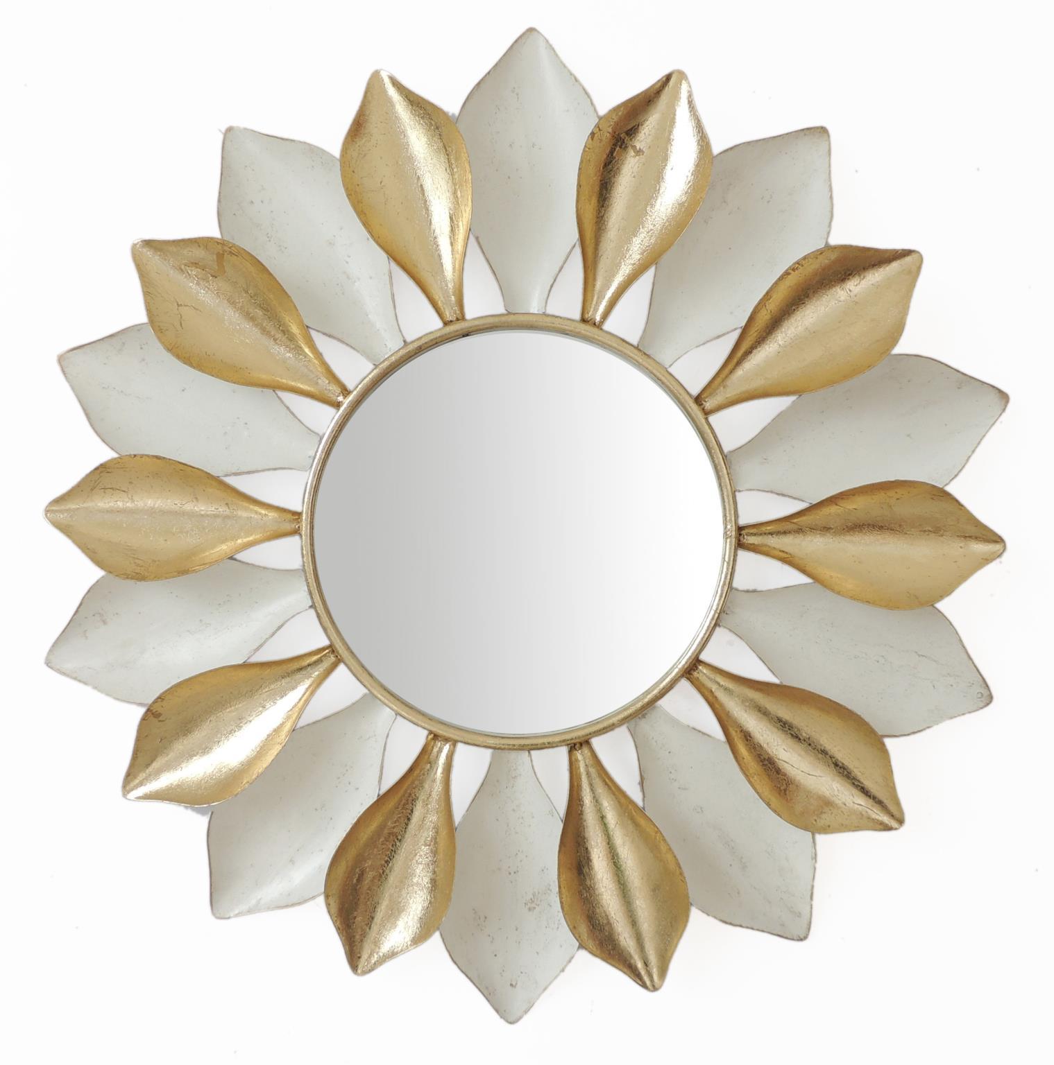 29x28 Metal Wall Mirror - Yellow