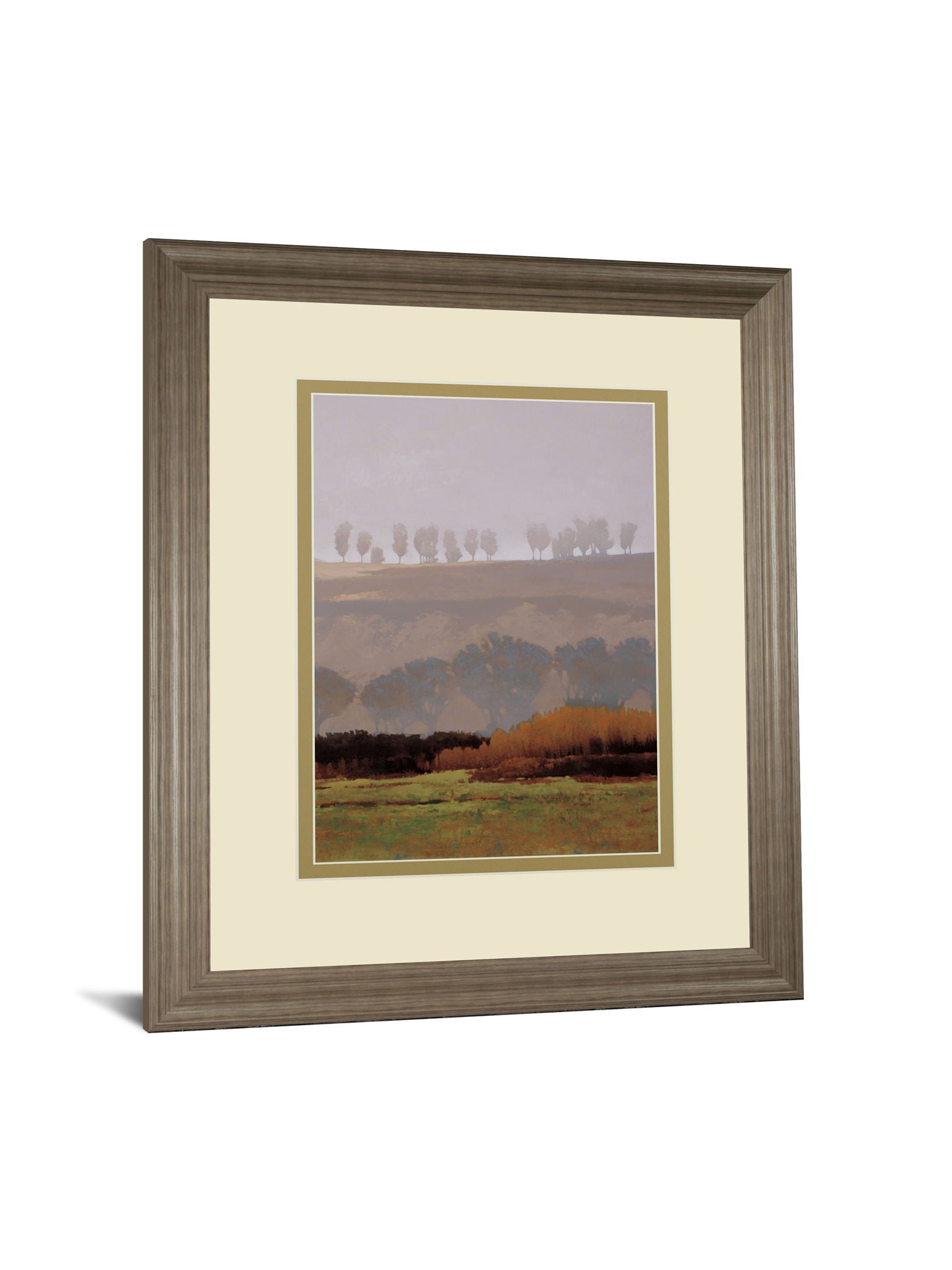 Trees Above The River By M. Bohne - Framed Print Wall Art - Light Brown