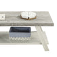 Athens Contemporary Two-Tone Wood Shelf Coffee Table in Weathered Gray and Beige