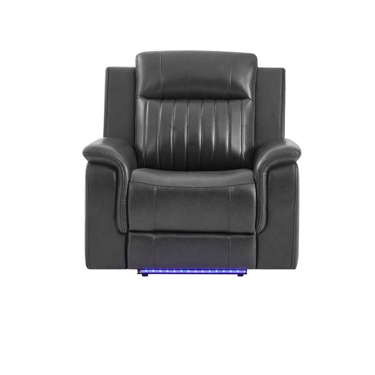 Ian - Power Recliner With Welt And LED Lighting - Charcoal