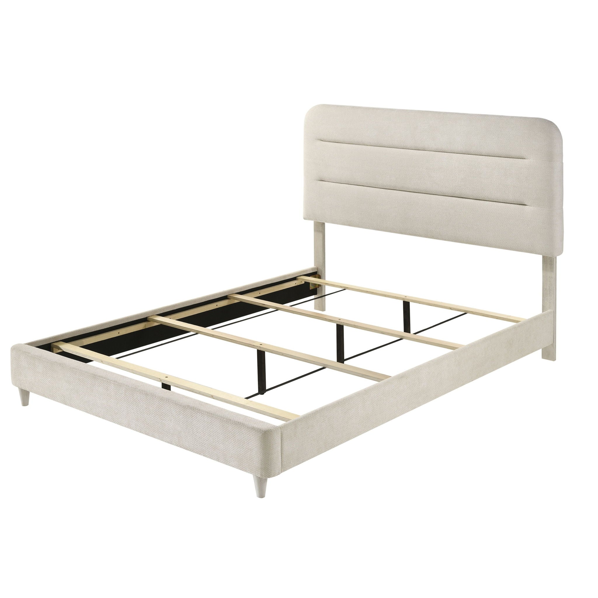 Upholstered Panel Bed, Sleek Lines