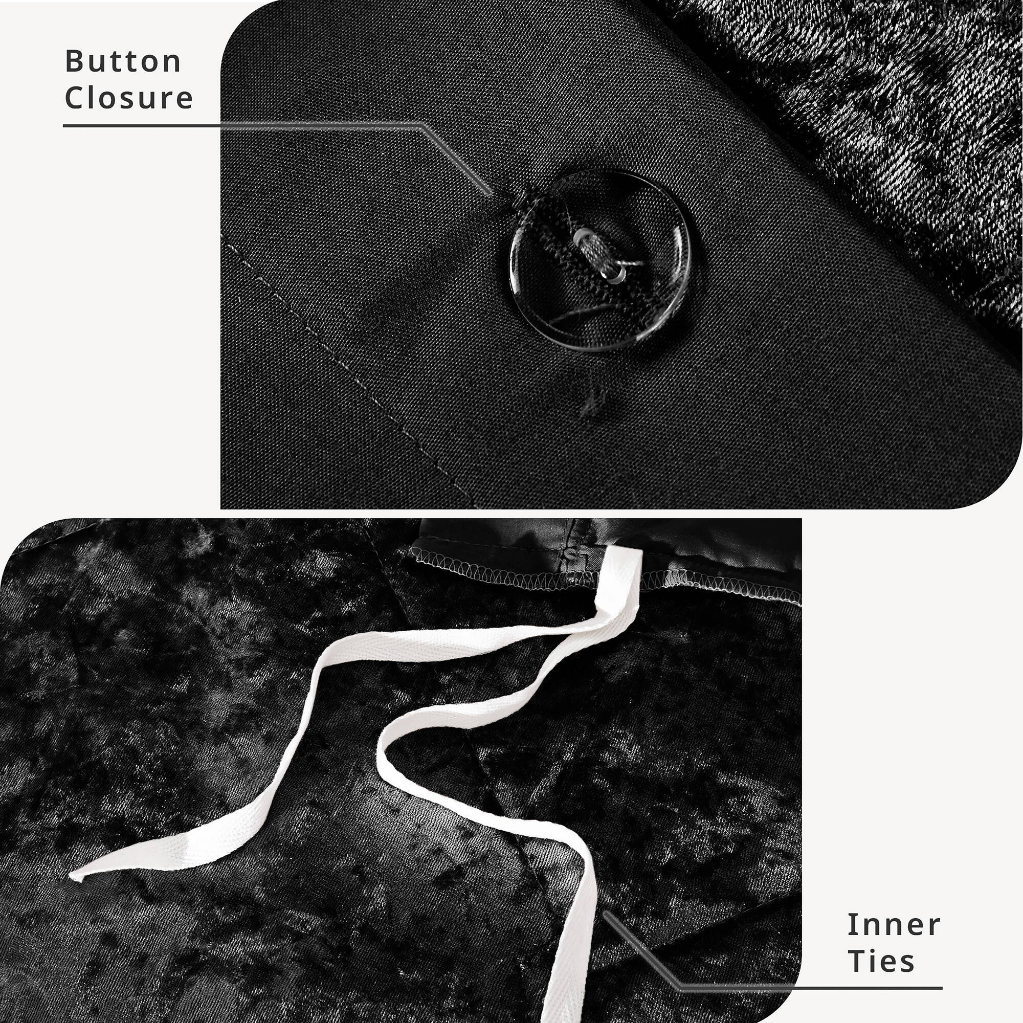 Felicia - Twin Duvet Cover Set - Black