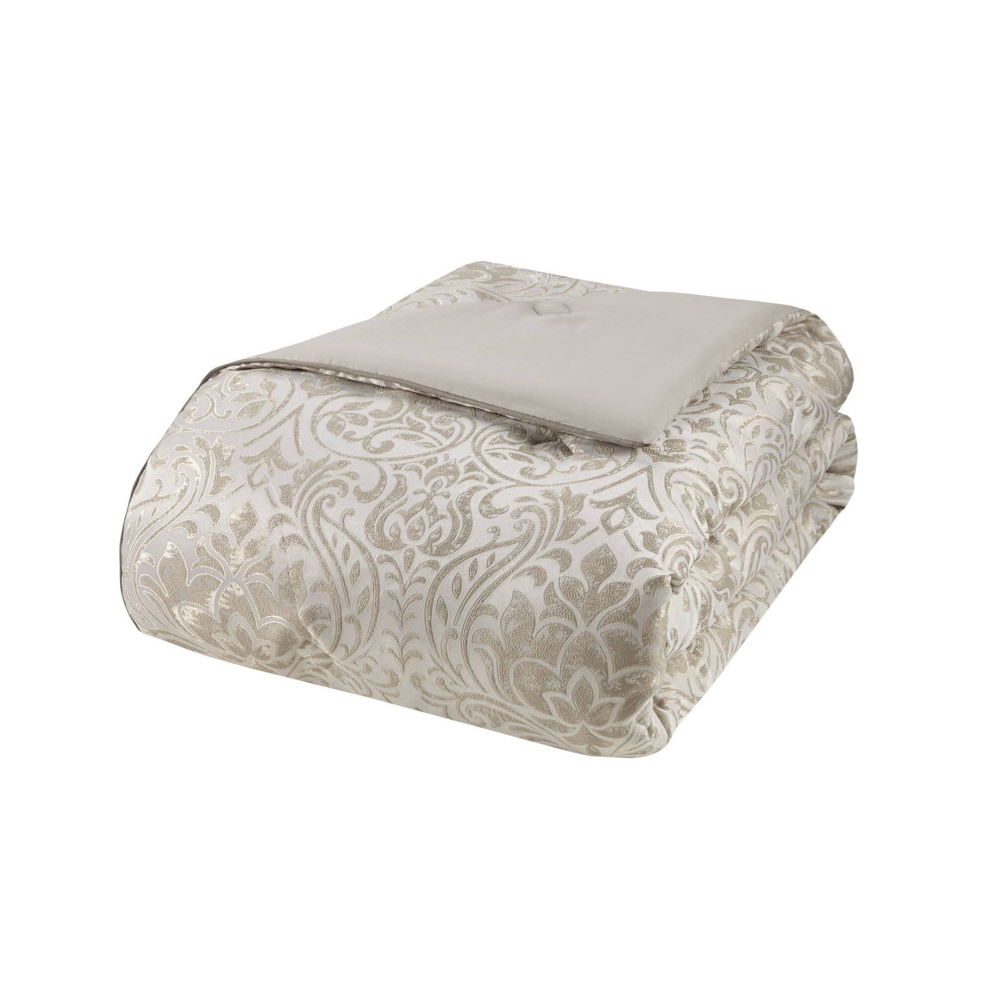 Emilia - King 12 Piece Complete Bed Set - Neutral