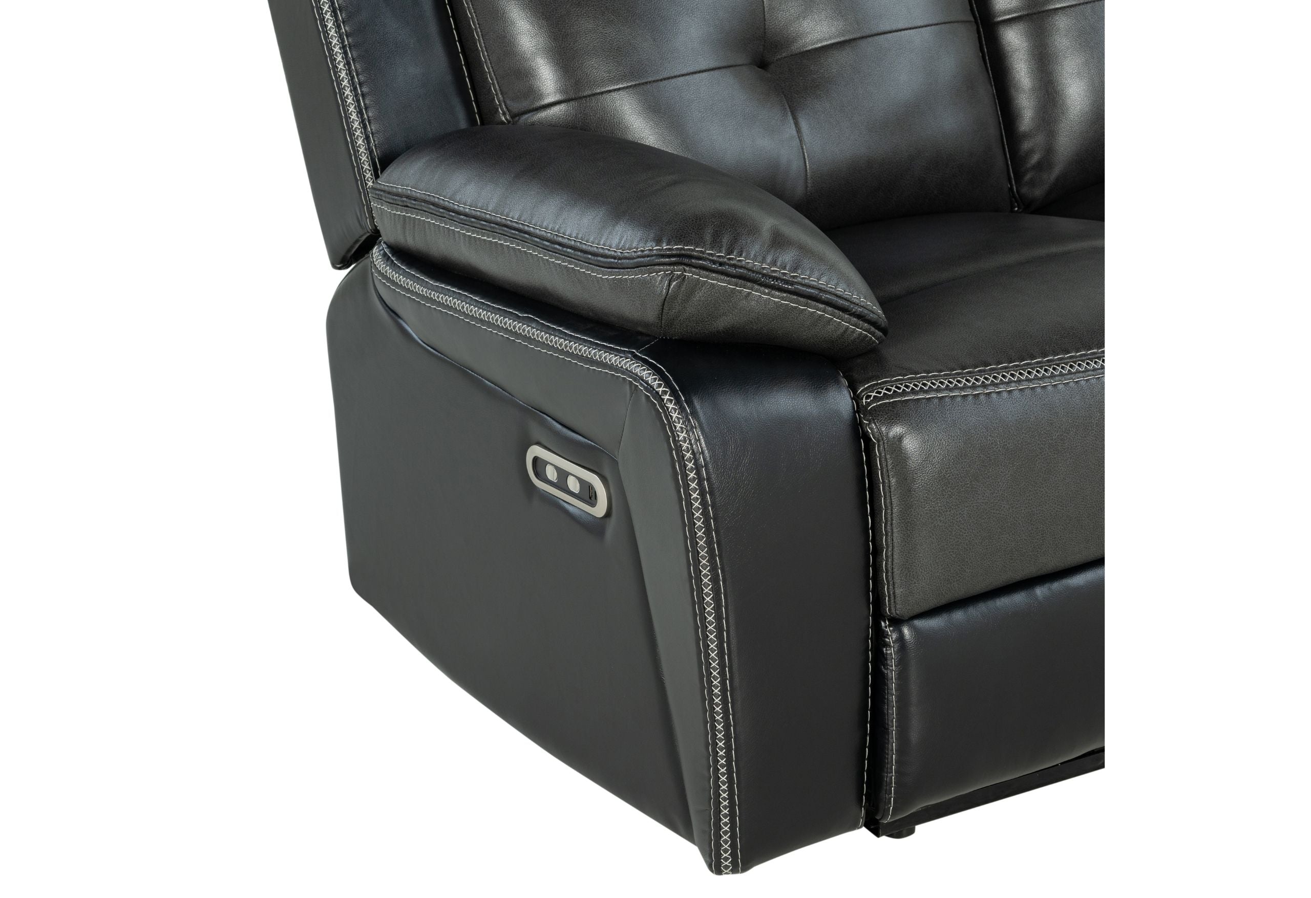 U5050 - Power Recliner - Blanche Charcoal / Black