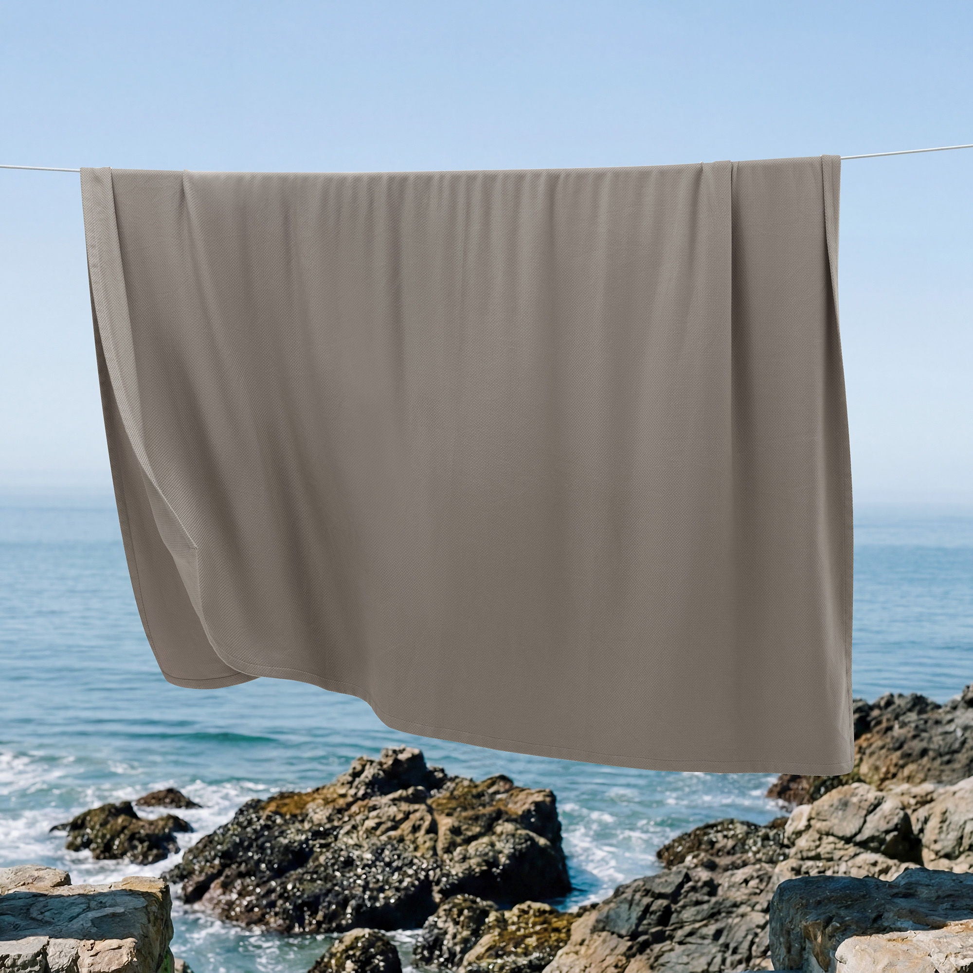 Egyptian Cotton - Twin 100% Certified Egyptian Cotton Blanket - Micro-Herringbone Gray