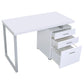 White 3-drawer Reversible Office Desk