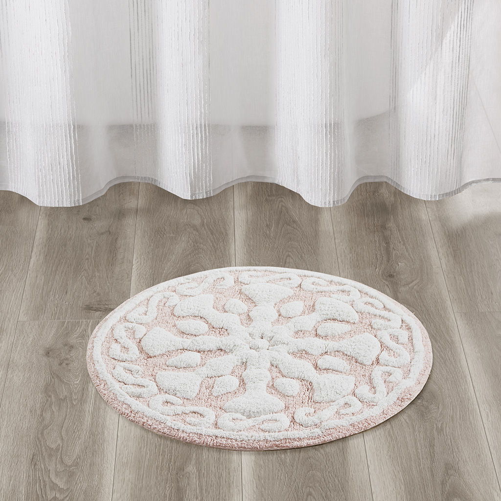 Casablanca - 20" x 30" Medallion Tufted Rug - Pink