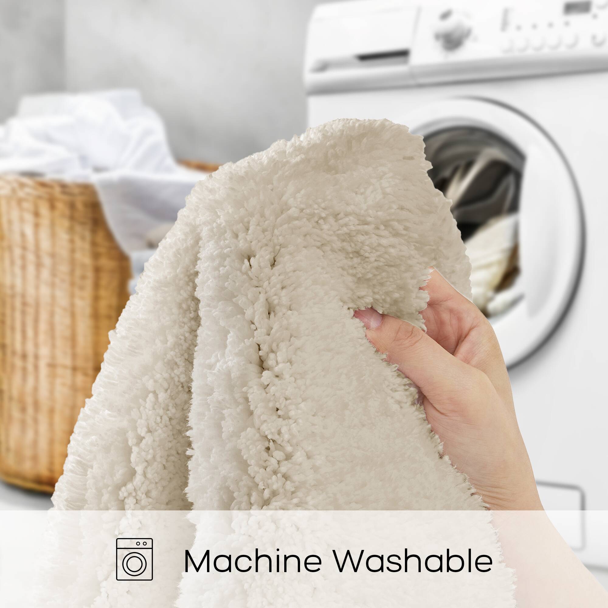 Marshmallow - 20" x 30" Bath Rug - Taupe