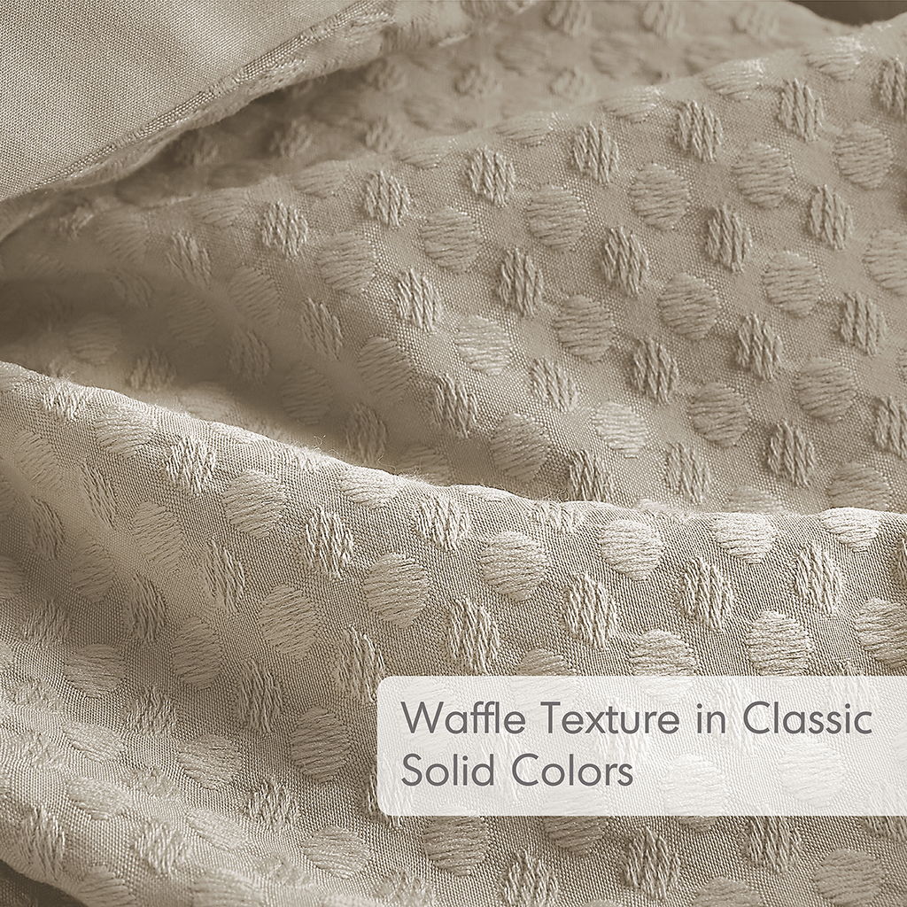 Mina - Twin/Twin XL Waffle Weave Textured Duvet Cover Set - Sage Green