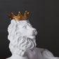 European Style Crown Lion Ornaments Resin Crafts Home Office Porch Decorations