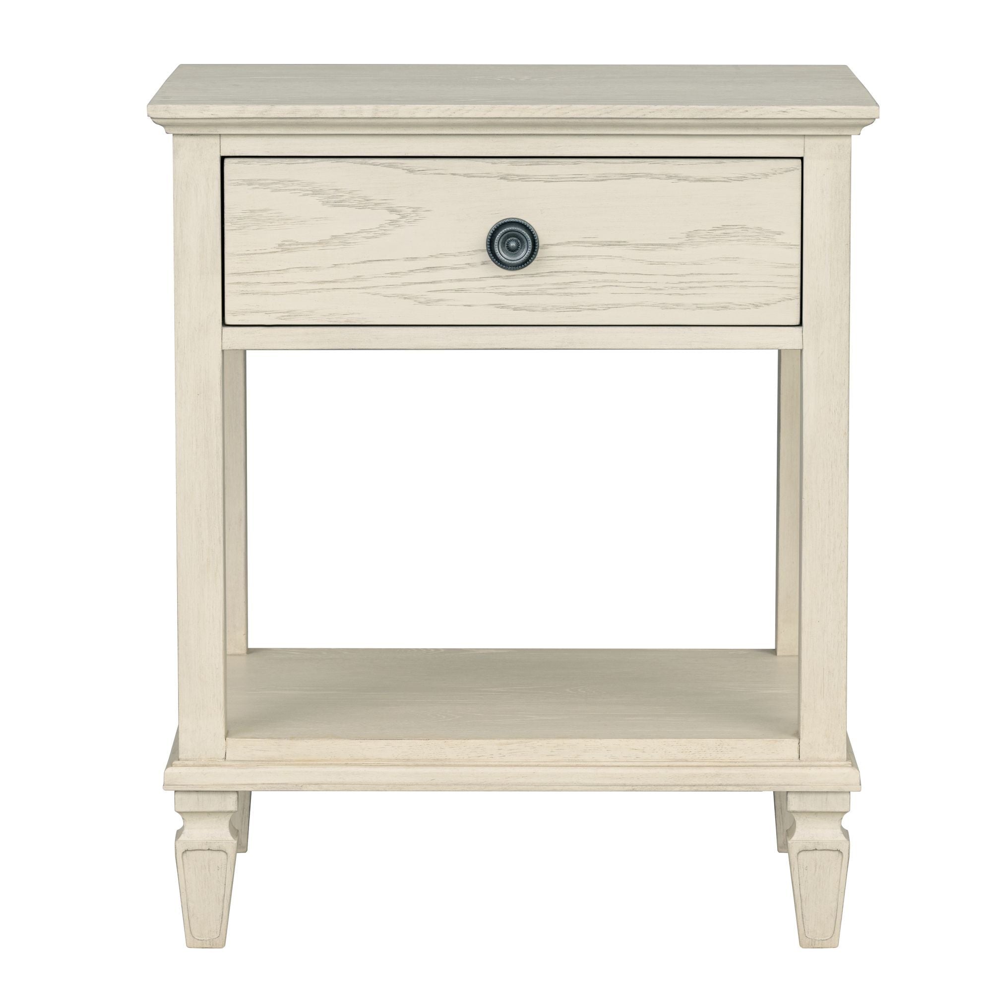 Victoria - One-Drawer Bedside Table With Shelf - Antique Cream