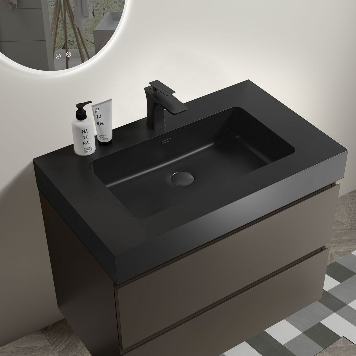 Alice - Bathroom Vanity With Sink, Wall Mounted, Floating