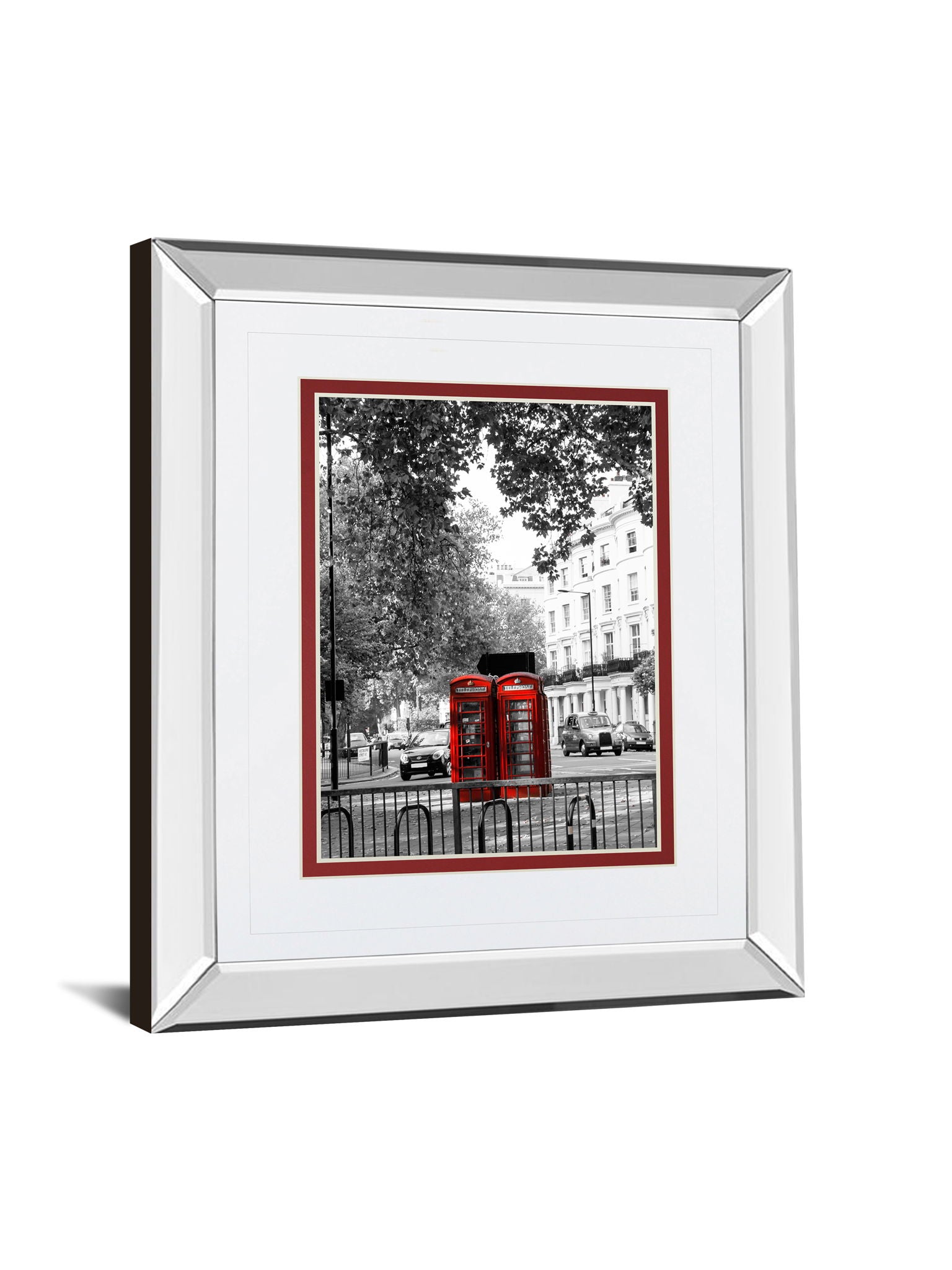 Telephone By Emily Navas - Mirror Framed Print Wall Art - Dark Gray