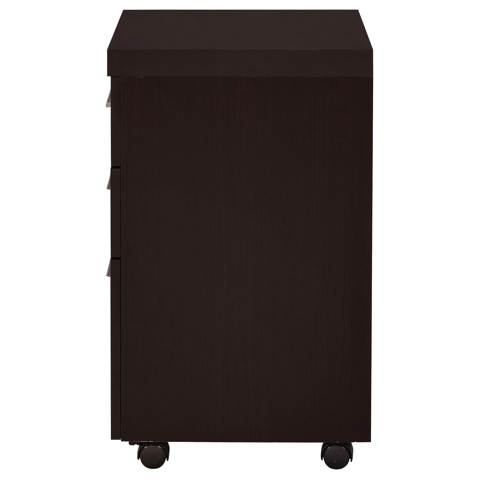 Cappuccino 3-Drawer Mobile File Cabinet