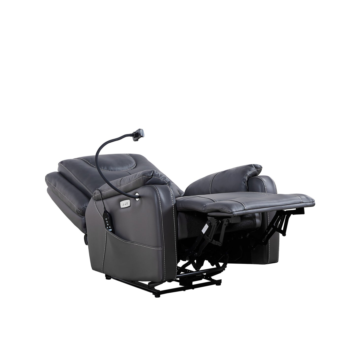 Liyasi Zero Gravity Power Recliner with comfortable lying degree, Massage, Heating and Phone Holder, Side Pockets, USB Charge Ports, Enjoy extreme relaxation