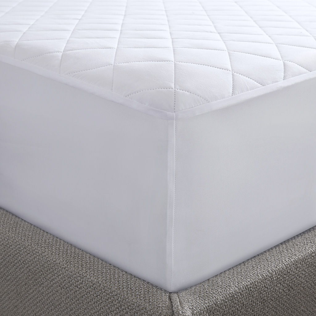 Microfiber Essential Waterproof - Full Waterproof Mattress Pad - White