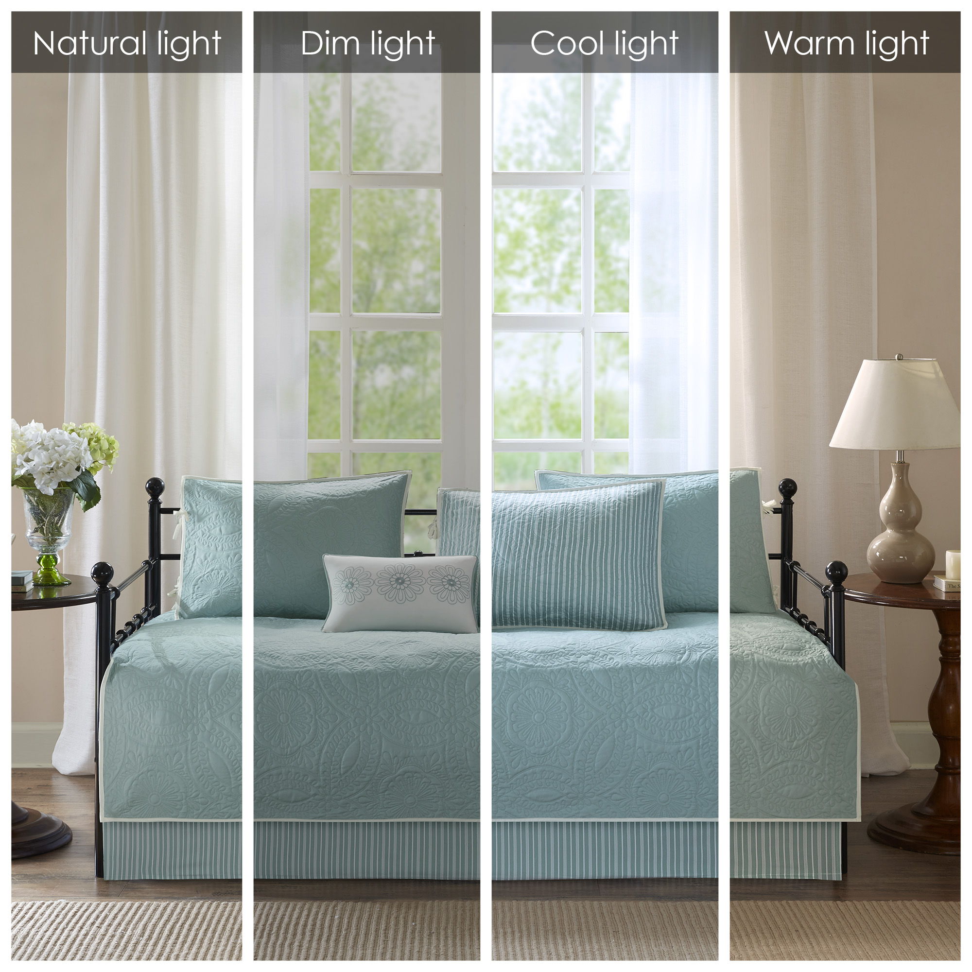 Peyton - Reversible Daybed Cover (Set of 6) - Blue