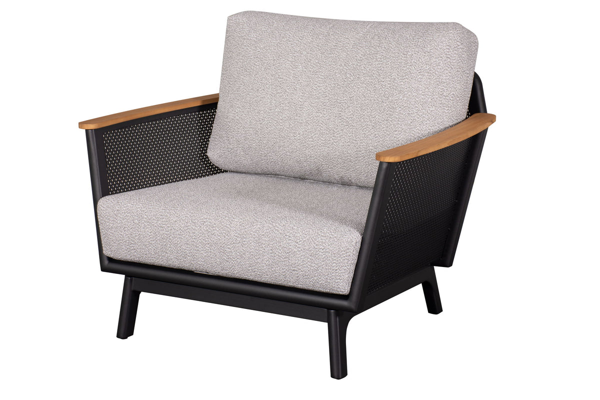 Chair With Armrests (Set of 2) - Black / Black Multi