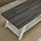 Athens Contemporary Two-Tone Wood Shelf Coffee Table in Weathered Charcoal and Beige