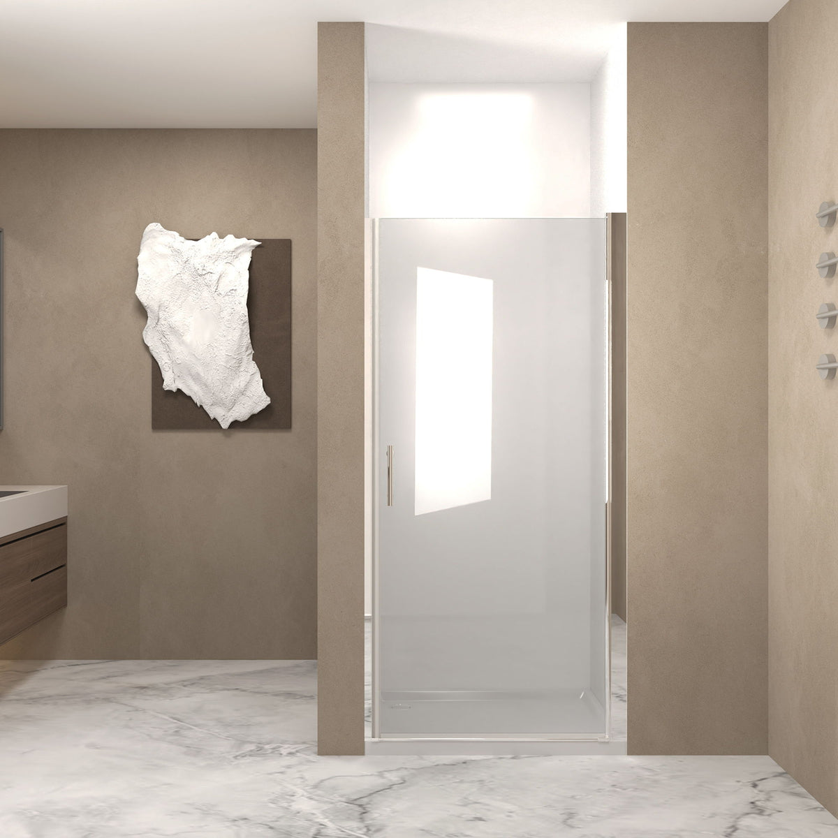 Shower Door & Tempered Glass And Explosion Proof Safety Film - Brushed Nickel