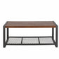 Console Coffee Table with a Natural Reclaimed Wood Finish, for Living room