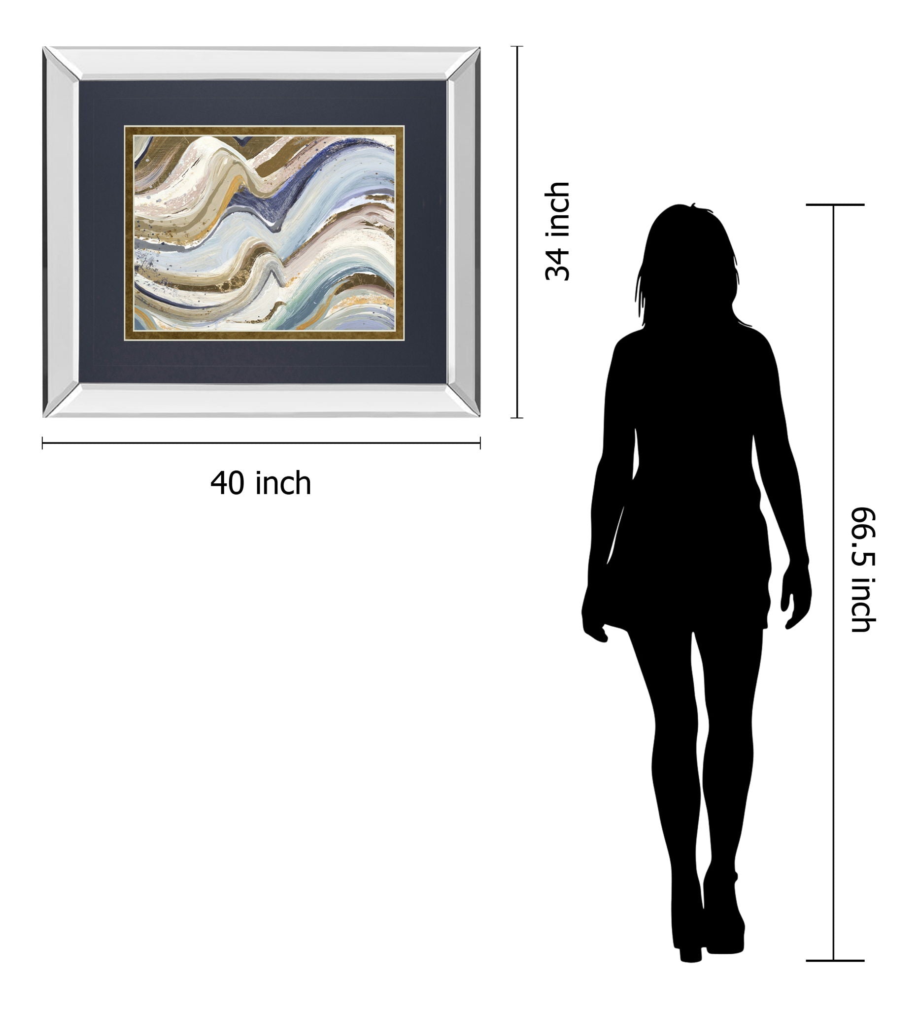 Earth Tone New Concept By Patricia Pinto - Mirror Framed Print Wall Art - Dark Gray
