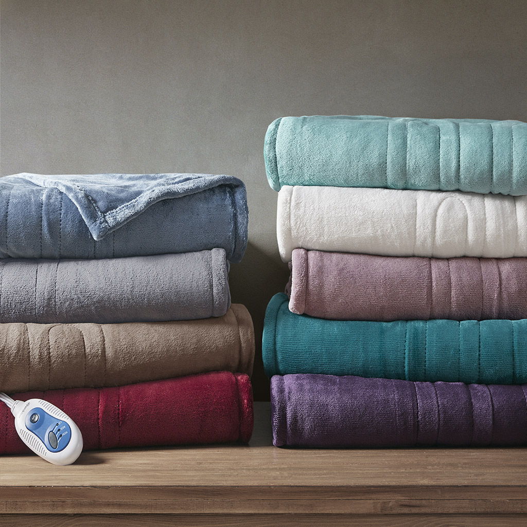Heated Plush - Throw - Aqua