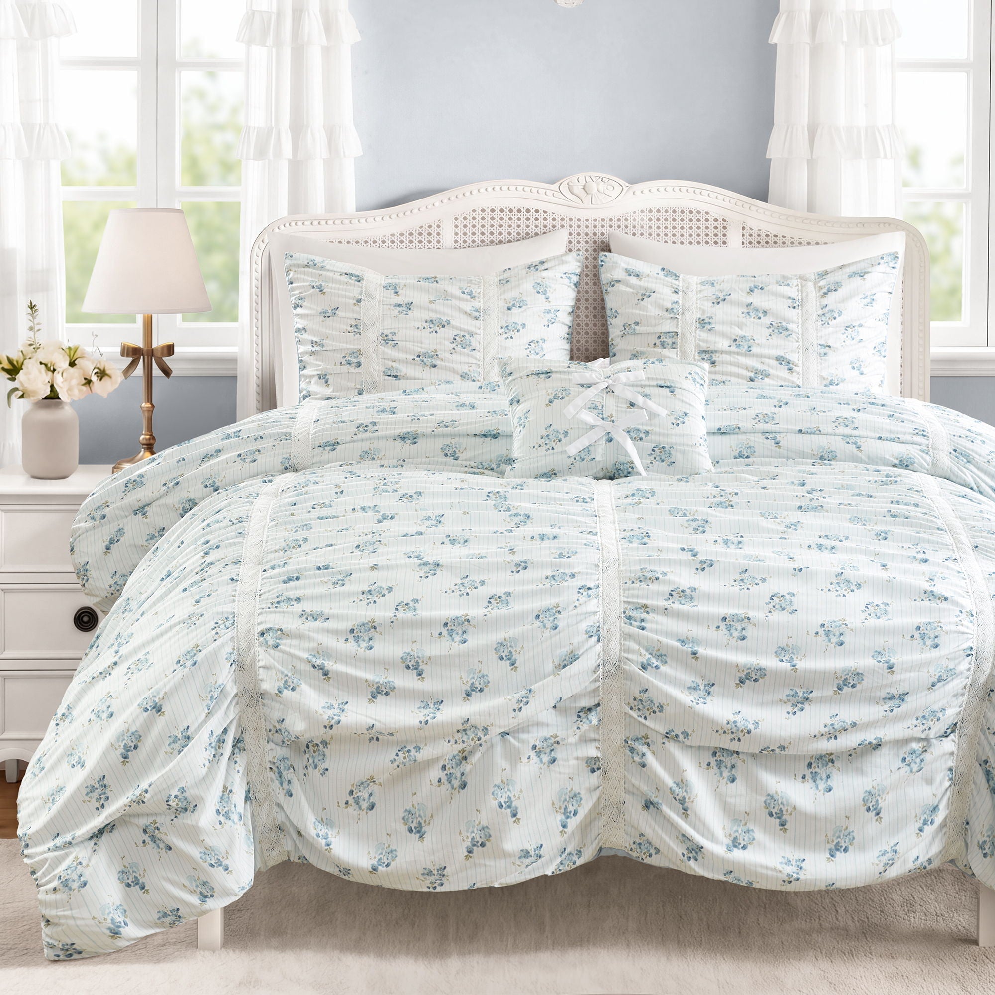 Anabelle - Queen Comforter Set - Blue